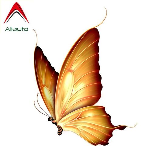 Autocollants De Voiture Papillon De Dessin Animé, 12cm X 16cm, Magnifique Autocollant Décoratif En Pvc De Haute Qualité, Accessoires Automobiles