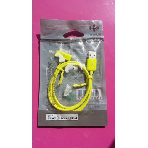 Cables Iphone, Ipad... Couleur Jaune