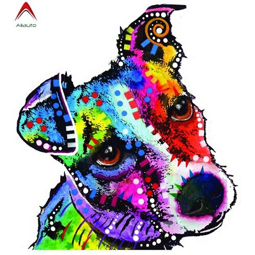 Autocollant De Voiture De Dessin Animé Aliauto | Jack Russell Terrier Automobiles, Moto, Art Décoratif, Couverture En Pvc Avec Rayures, 13cm * 12cm