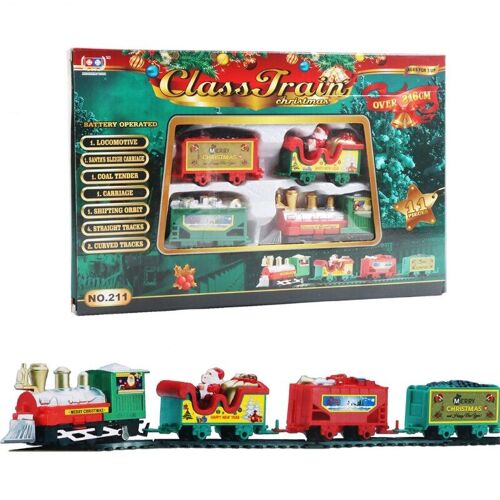 Jouet De Voie Ferrée Miniature 066b, Modèle De Voie Ferrée Avec 1 Train Et 3 Wagons, Activité Familiale Préscolaire, Cadeau Préféré De Bébé