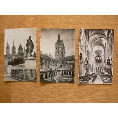 Caen (Calvados). Lot De 3 Cartes Postales Anciennes En Noir Et Blanc 