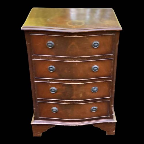 Commode Anglaise En Bois Fonc Avec 4 Tiroirs Bois