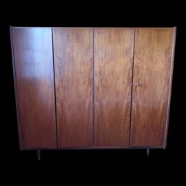 Armoire 4 Portes Design Vintage Annes 60 Fabricant Belge Van Pelt Sign Bordeaux