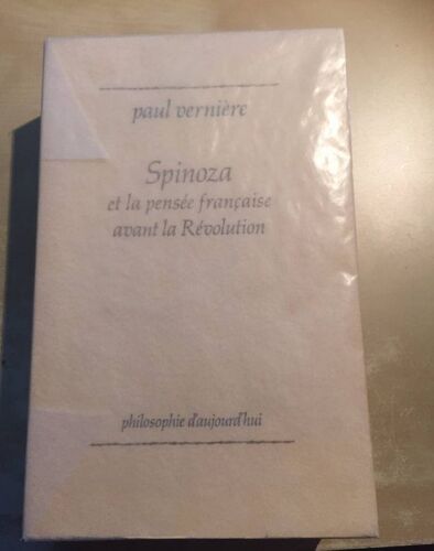 Spinoza Et Pensee Franc.Avant Revolu
