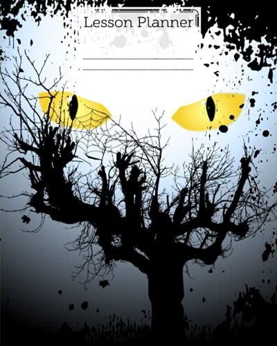 Lesson Planner: A Well Planned Year For Your Elementary, Middle School, Jr. High, Or High School Student | 121 Pages, Size 8" X 10" | Halloween Cat By Irma Reimann