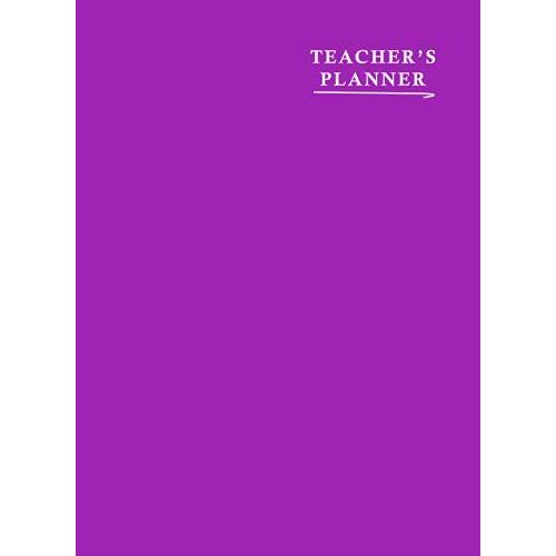 Teacher Planner: A4 Week To View Academic Plan Diary | Up To 7 Lessons/Periods Per Day | School Teacher's Lesson Planning Book - Purple Cover