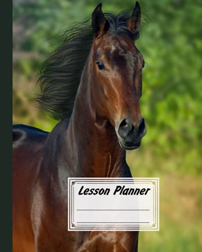 Lesson Planner: 121 Pages, Size 8" X 10" | A Well Planned Year For Your Elementary, High School Student | Organization And Lesson Planner | Horse Cover By Roland Hess