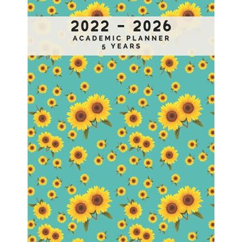 Academic Planner - 5 Years - 60 Months: Flower Pattern Theme | Monthly Planner