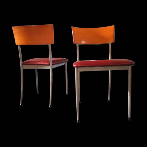 Chaises Lande annes 1980 marques bois