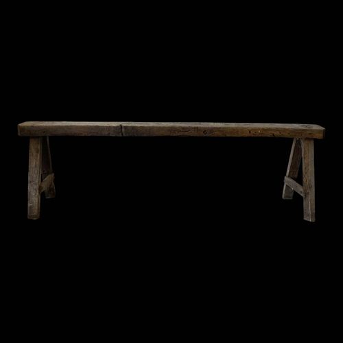 Banc troit ancien en bois bois