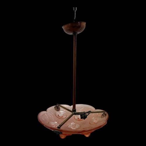Lustre En Verre Degu Rose