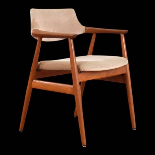 Fauteuil Danois Vintage En Teck Par Svend Ge Eriksen Pour Glostrup 1960 Marron
