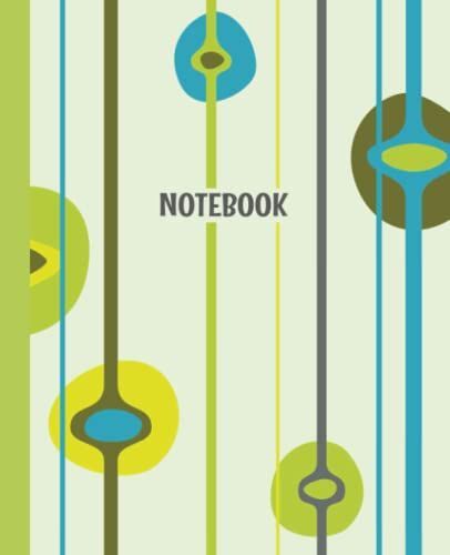 Graph Paper Notebook: Mid Century Modern Retro Design, Graph Paper Notebook Vintage Mid Century Modern, 7.5x9.25, Quad Ruled 4 Squares Per Inch, 110 Pages