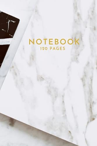 Marble-Notebook: Marble And Gold Collection - Journal, Notebook, Diary, Composition Book; 120 College-Ruled Pages For School