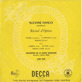 Airs D'opéras En Français Et En Italien : Louise, La Traviata, Manon, Carmen, Alceste, Didon Et Enée (Decca  Lxt 2557)