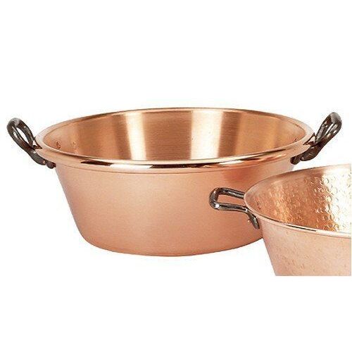 De Buyer 6200.38n Bassine À Confiture En Cuivre - 2 Anses Fonte - 38 Cm