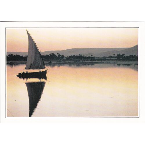 Egypte, " Louxor, Felouque Sur Le Nil Au Coucher Du Soleil ".