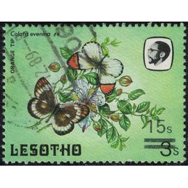 Lesotho 1986 Oblitéré Used Papillon Colotis Evenina Surchargé 15 Sente Su