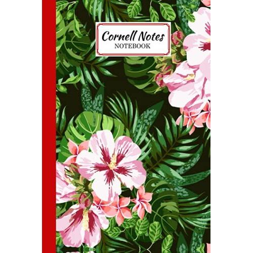 Cornell Notes Notebook: Premium Floral Cover Cornell Notes Notebook, Cornell Note Paper Notebook, 120 Pages, 6" X 9" By Gottlieb Opitz