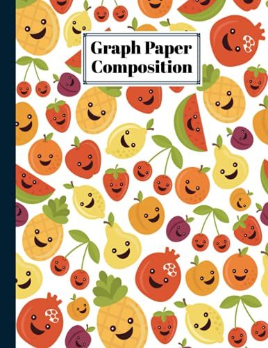 Graph Paper Composition Notebook: Fruit Faces Graph Paper Composition, Grid Paper Notebook, Quad Ruled, 100 Sheets, Size 8.5" X 11" By Joseph Kunz