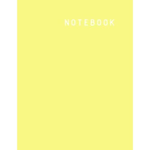 Notebook: 8.5 X 11 Inches Unlined/Unruled/Plain 100 Page Notebook With Margin, Yellow Cover (Unruled Notebook With Margin)
