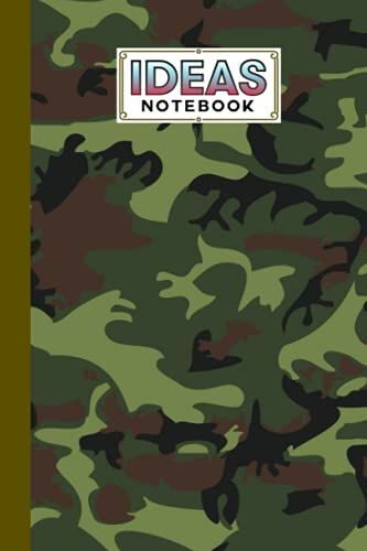 Ideas Notebook: Camo Print Cover Ideas Notebook, Ideas Journal/Mini Ideas Notebook/Pocket Idea Log Book 120 Pages - Size 6" X 9" By Bernadette Runge