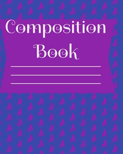 Composition Book Wide Ruled Purple And Blue Butterflies 8 X10 Inches 120 Pages