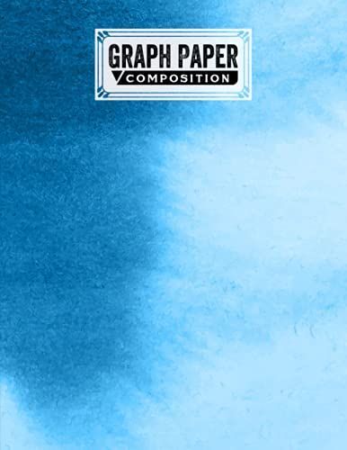 Graph Paper Composition Notebook: Blue Ocean Watercolor Cover | Grid Paper Notebook, Quad Ruled, 100 Sheets, Size 8.5" X 11" By Artur Weise