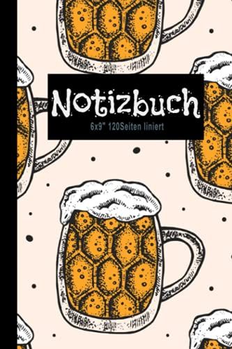 Notizbuch: Notizheft Kleines Aufgabenheft Für Schulkinder Oder Erwachsene Lustiges Schreibheft Im Oktoberfest Design Notizen Liniert Dina5 Mit 120 ... Notizen Aller Art Bier Krug Bierzelt Design