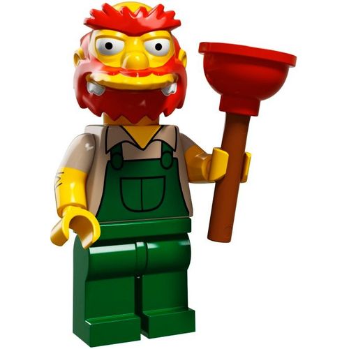 Mini figurine Willie le jardinier - LEGO Minifigures 71009 Les Simpsons Série 2.0