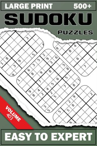 Sudoku Puzzles For Adults - Train Your Brain - Volume 403: Two Grids Per Page | 500+ Large Print | Small Book 6 X 9 Inches