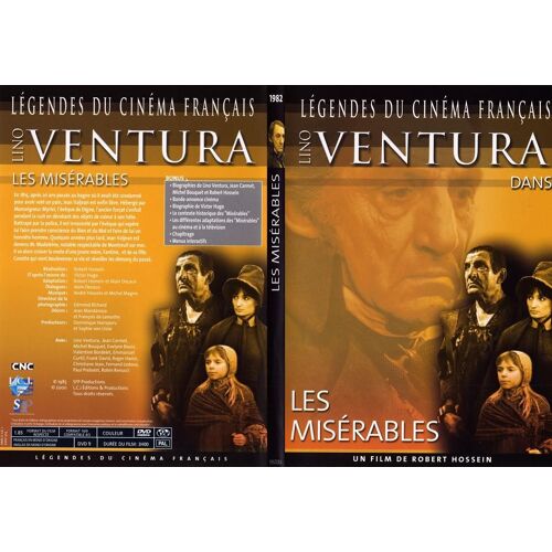 Les Misérables Dvd Légende Du Cinéma Français  Acteurs : Lino Ventura - Michel Bouquet - Jean Carmet -