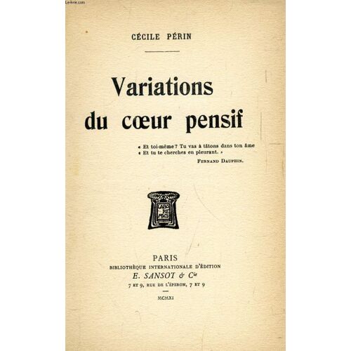 Variations Du Coeur Pensif