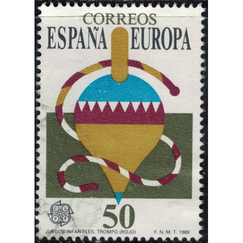 Espagne 1989 Oblitéré Used Jeux D'enfants Trompo La Toupie Y&t Es 2621 Su