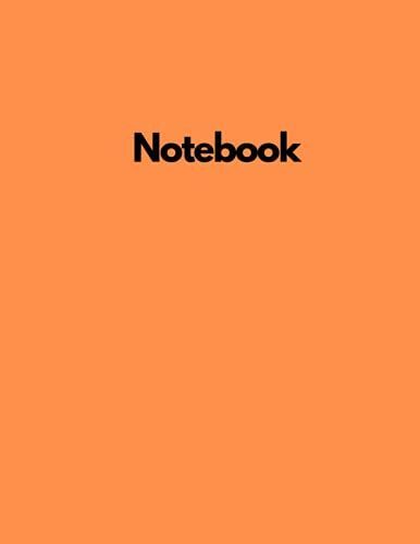 Notebook: Minimalism Art Ruled College Notebook - Large & Letter Size ( Orange )