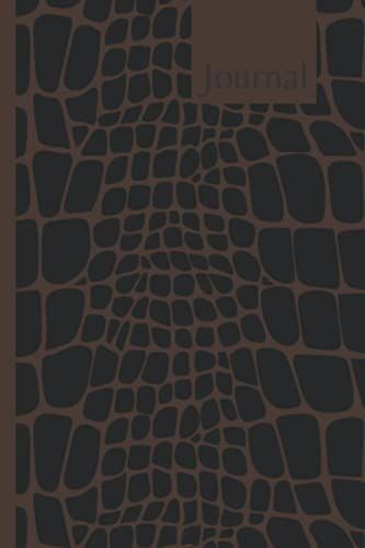 Lined Journal Notebook: 100 Lined Sheets Notebook / Journal For Writing / Animal Print Alligator Skin Design / Black And Brown