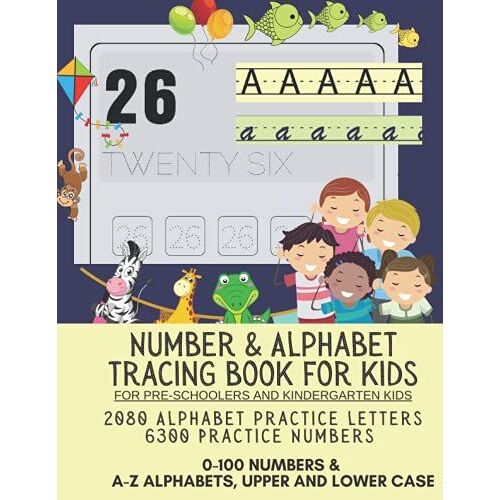 Number And Alphabet Tracing Book For Preschoolers And Kindergarten Kids: Reducing Shade Print For Development Of Writing Skill, 0-100 Numbers And All ... Alphabet 40 Times (Up/Lwr Case) (Kids Corner)