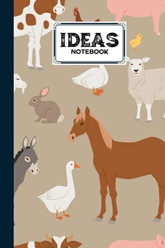 Ideas Notebook: Ideas Notebook Animals Cover, Ideas Journal/Mini Ideas Notebook/Pocket Idea Log Book 120 Pages - Size 6" X 9" By Heribert Jordan