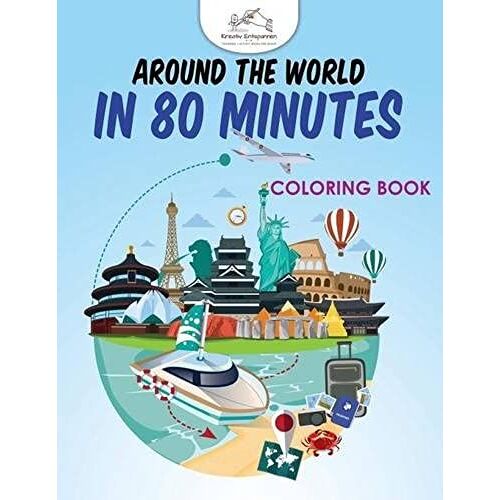 Around The World In 80 Minutes Coloring Book