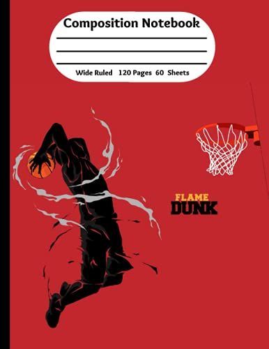 Basketball Composition Notebook: Blank Wide Ruled Paper | College Ruled Lined Paper Journal | For Kids Students Teens Girls