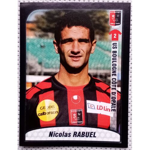 Foot 2010 - Championnat De France De L1 Et L2 - Boulogne N°68 Nicolas Rabuel - Image, Sticker, Autocollant Panini