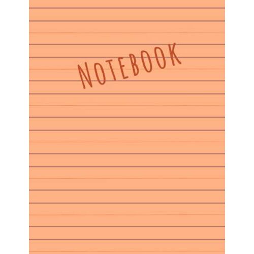 Notebook: Simple Notebook Pages Lines Design Composition Notebook, 110 Pages College Ruled Notebook, White Color Paper, Large Size 8 X 11 In