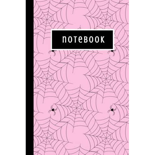Notebook With Halloween Design: Spiderweb Halloween Design College Ruled Notebook For Notes