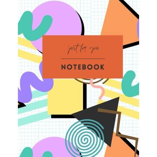 90s Themed Notebook: 120 Page Retro Colorful Composition Notepad Gift For Students 8.5x11