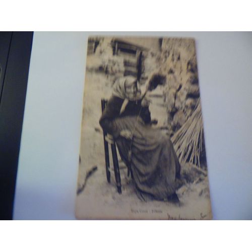 Une Carte Postale Ancienne Type Corse Une Fileuse