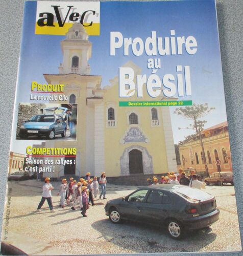 Avec Renault N°127- Avril 1996- Produire Au Brésil - Saison Des Rallyes- La Nouvelle Clio 
