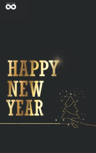 Gold/Black Elegant New Year Journal Notebook: 5x8 In Notebook, 120 Pages