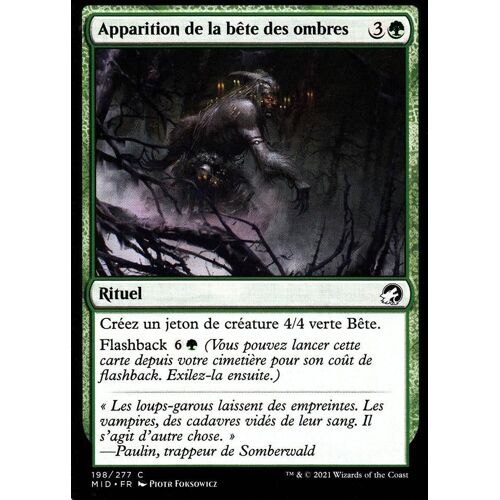 Apparition De La Bête Des Ombres - Mtg - Innistrad : Chasse De Minuit - C - 198/277