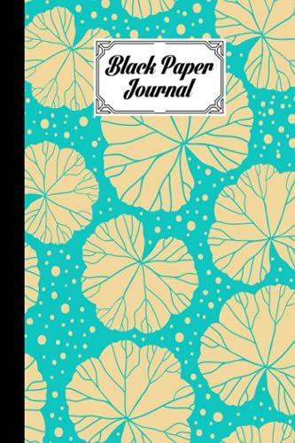 Black Paper Journal: Leaf Cover Black Paper Journal, Solid Black Journal With Black Pages | Reverse Color Notebook | Black Out Paper, 120 Pages, Size 6" X 9" By Norbert Thomas