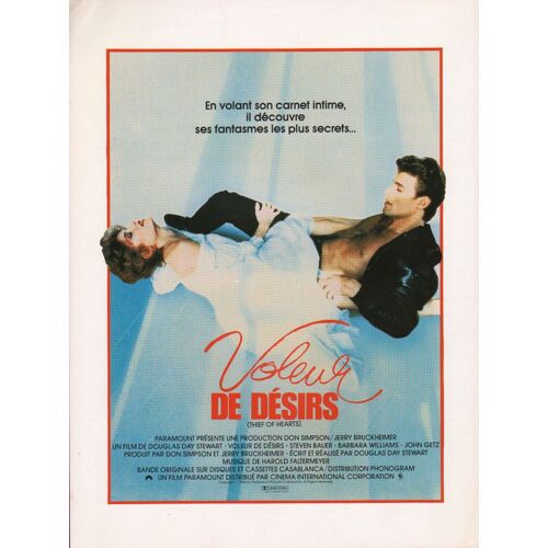Voleur De Désirs, Synopsis, De Douglas Day Stewart, Avec Steven Bauer, Barbara Williams, John Getz